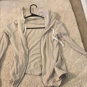 Tan Aeropostale zip-up hoodie